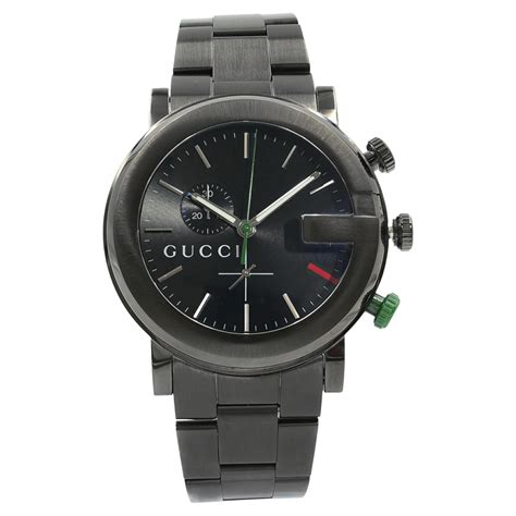 orologio gucci quadrante nero in pelle|Orologio Uomo Gucci G.